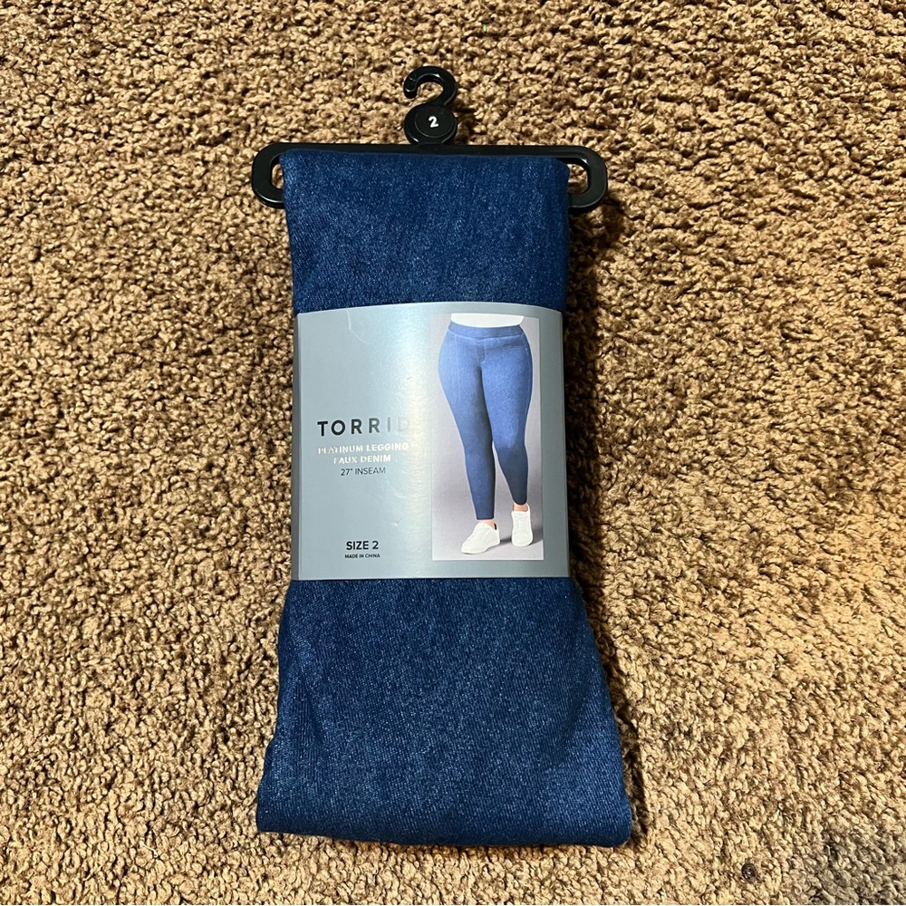 Torrid Platinum Legging Faux Denim